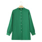 Long Sleeve Shirt Loose Wide Leg Pants Casual Two-piece Suit