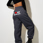 Pantalon imprimé « J'aime mon copain » Pantalon de survêtement décontracté pour homme et femme Pantalon de sport