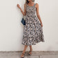 Robe à bretelles tendance à imprimé géométrique