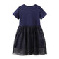 Robe de princesse en maille à manches courtes pour filles 