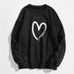 Pull tendance imprimé cœur pour femme