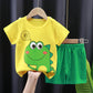 Ensemble t-shirt d'été à manches courtes pour enfant en pur coton
