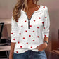 Digital Printing Love Round Neck Zipper T-shirt