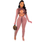 Women's Tied Long Sleeves Jumpsuit