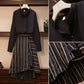 Ladies Casual Suit Long Sleeve Shirt Skirt