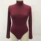 Combinaison slim à manches longues et col haut pour femme, 12 couleurs, la plus vendue, pour l'hiver 