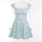 Waist-tight Women's Floral Strap Lace Edge Dress