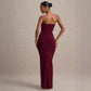 Bandeau Slim Fit Pleated Sheath Dress