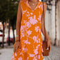 Women's Sleeveless Lace-up Ruffled Dress