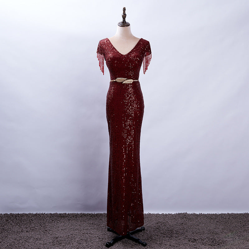 Sequined Slim Mermaid Dress Temperament