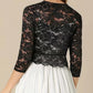 Ladies' Vest Short Collarless Cardigan Top Solid Color Elegant Lace Shirt
