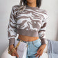 Long Sleeves Cropped Knitted Sweater For Women