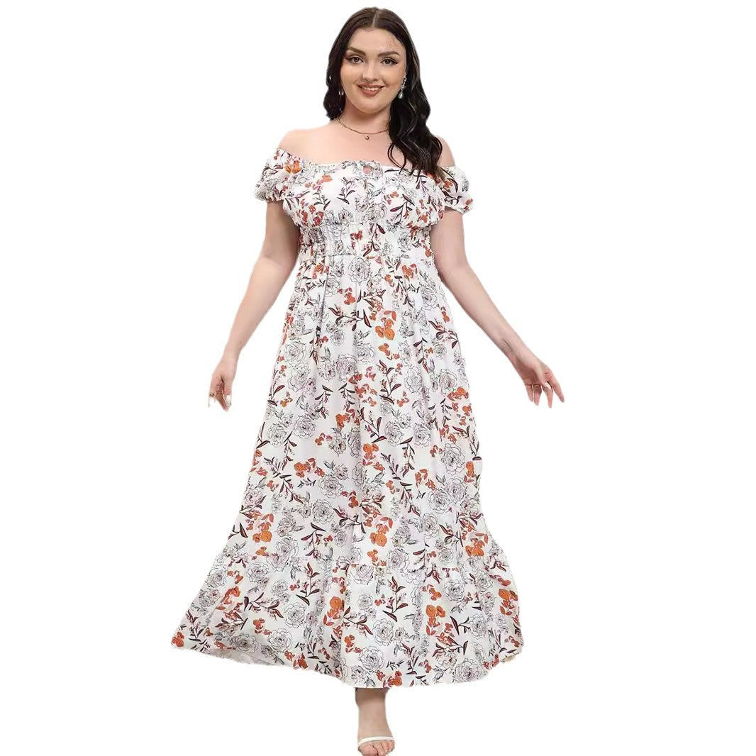 Nouvelle robe fleurie grande taille