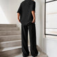Women's Solid Color Drop Shoulder Fashion Suit