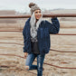 Fashion Women's Zipper Loose Thick Woolen Coat