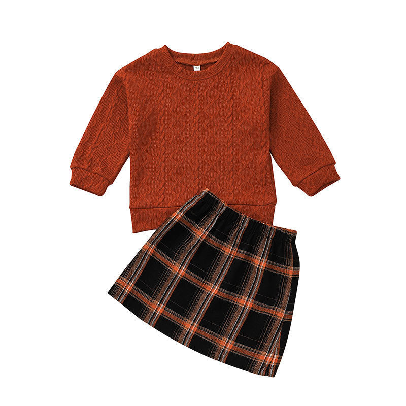 Ensemble jupe et pull tendance pour fille