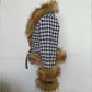 Fashion V-neck Jacket With Faux Raccoon Fur