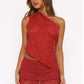 Women's Irregular Lace One-piece Top Two-piece Overskirt Suit