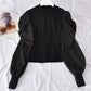 Bubble Shirt Sleeve Stitching Fake Two Shirts