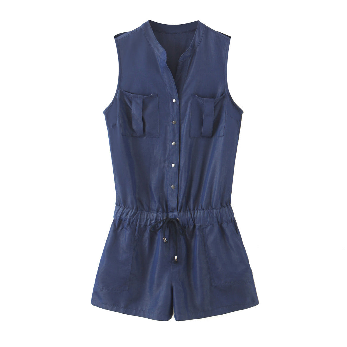 Denim jumpsuit with pockets