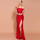 Robe de soirée asymétrique 