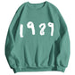 Pull décontracté à manches longues et col rond, style 1989