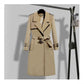 Trench-coat mi-long élégant et ajusté à la taille