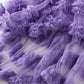 Elastic Waist Fairy Mesh Skirt Puffy Irregular Ruffled Tiered Dress