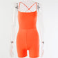 Sleeveless jumpsuit shorts
