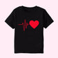Cute heartbeat short sleeve T-shirt