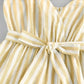 Striped Print Jumpsuit Ladies Suspenders V-neck Jumpsuit One-piece Skirt Pants