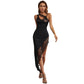 Ladies Fashion High Split Bandage Skirt