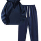 Women's Casual Lapel Half-zip Sweatshirt And Wide-leg Pants Set