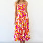 Spaghetti-strap Floral Print Pleated Dress