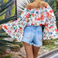 Women's Solid Color Printed Long Sleeve Chiffon Shirt