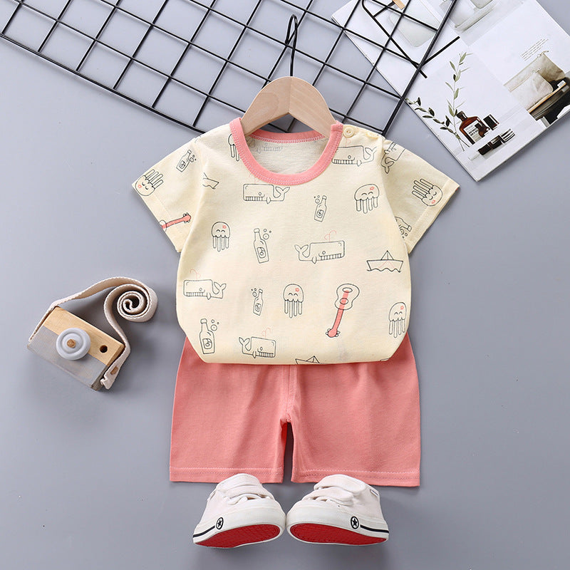 Costume à manches courtes pour enfants, beaux vêtements pour garçons