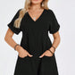 Batwing Sleeve Pocket Patched Romper