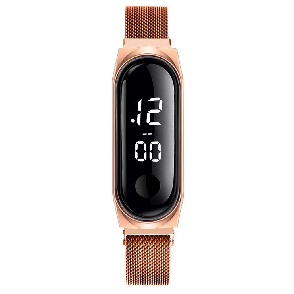 Korean Fashion Simple Ladies Magnet Buckle Mesh Strap Watch