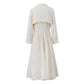 Women's Elegant Lapel And Waist Tight Long Sleeve Dress