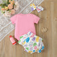 Ensemble short d'été à manches courtes pour bébé fille en PP Kazakhstan