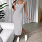 Women's Fashion Sleeveless Knitted Striped Dress