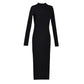 Round Neck Knitted Dress Stretch Slim