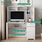 Computer Desk With Hutch & Bookshelf,Wood Executive Desk Teens Student Desk Writing Laptop Home Office Desk With Drawers,3 AC Outlets And 2 USB Charging Ports,Study Laptop Table For Home White