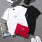 Embroidery Love Summer New Letters All-match Short Sleeve
