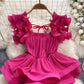 Design Ruffled Pleat And Waisted Lace-up Shirt