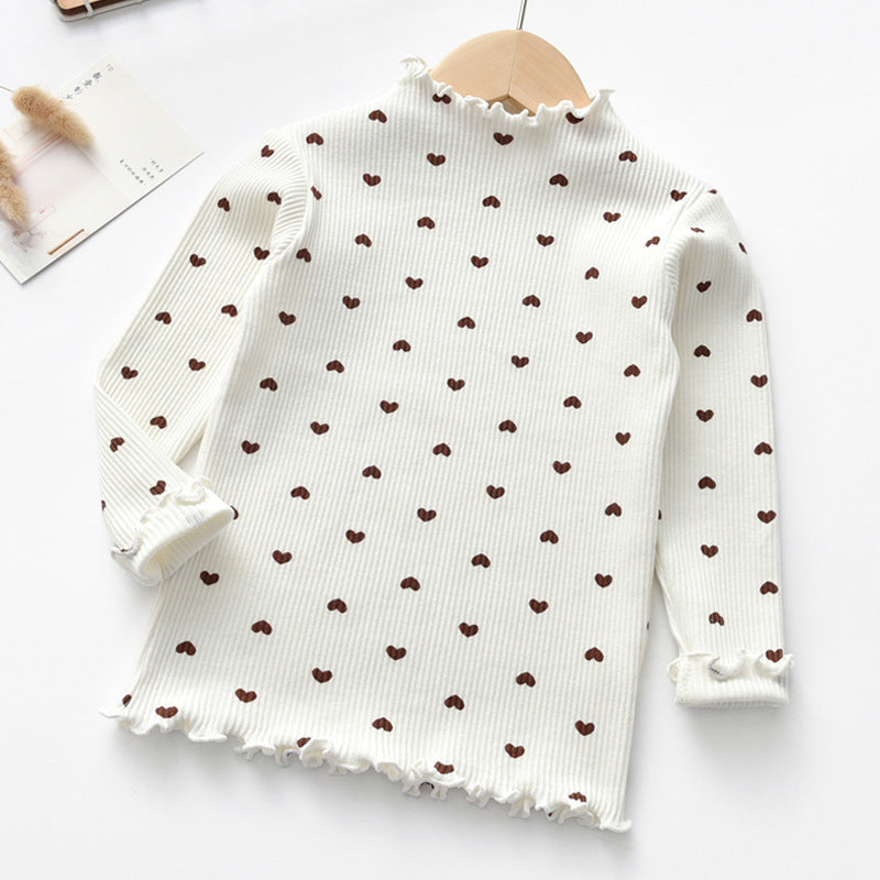 Chemise à manches longues printemps et automne Chemise à manches longues pour enfants Love