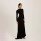 Winter Fashion Chic And Sexy Dress With A High Neck And Open Back