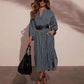 Women's Fashion Striped Elegant Long Sleeve Dress