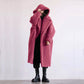Manteau mi-long en fausse fourrure pour femme, style décontracté, automne et hiver