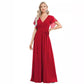 V-neck Chiffon Dress Women